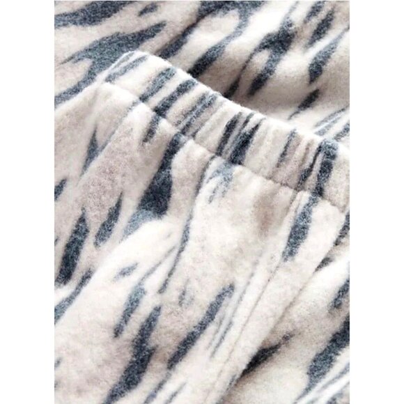 New Express Med Pants Elastic Waist High Waisted Cozy Leopard Jogger Loungewear - Picture 11 of 14